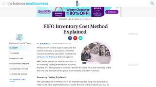 
                            12. FIFO (First-In, First-Out) Inventory Cost Explained