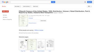
                            10. Fifteenth Census of the United States, 1930, Distribution, Volume I, ...