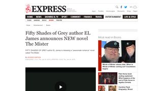 
                            8. Fifty Shades of Grey author EL James announces NEW ...