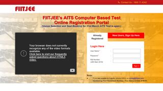 
                            12. FIITJEE AITS CBT Registraion