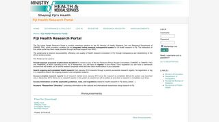 
                            8. Fiji Health Research Portal