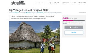 
                            11. Fiji Village Medical Project 2019 - Givealittle