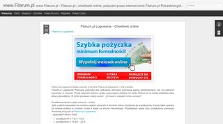 
                            9. Filarum.pl Logowanie - Chwilówki online | www.Filarum.pl