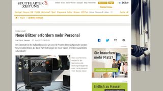 
                            9. Filderstadt: Neue Blitzer erfordern mehr Personal - Landkreis ...