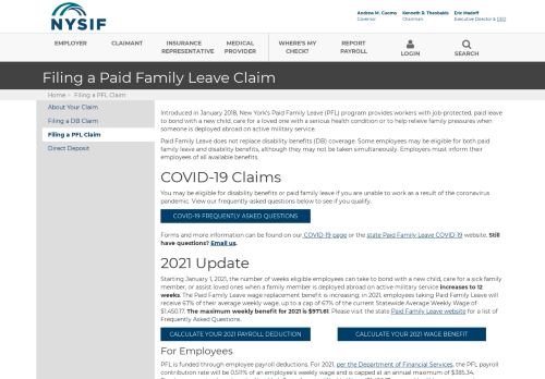 
                            11. File a Paid Family Leave Claim - nysif