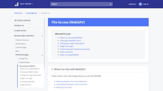 
                            7. File Access (WebDAV) - Bigcommerce Support