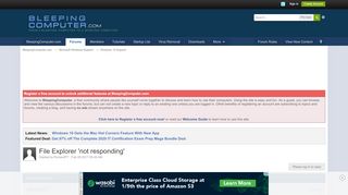
                            9. File Explorer 'not responding' - Windows 10 Support - Bleeping ...