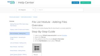 
                            12. File List Module - Adding Files – School Loop Support