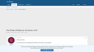
                            12. File-/Printer-/Profilserver mit Ubuntu 12.04 | Server Support Forum
