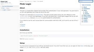 
                            13. File: README — Documentation for flickr-login (0.0.3) - RubyDoc.info