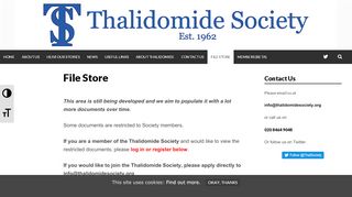 
                            12. File Store - The Thalidomide Society