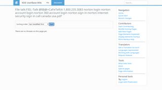 
                            11. File talk:FIEL-Talk @$$@=CaFeTeRiA 1.800.235.3083 norton login ...