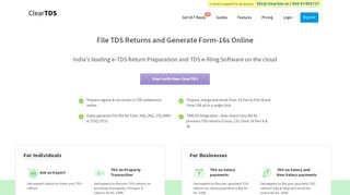 
                            1. File TDS Return and Generate Form 16 Online with ClearTDS - ClearTax