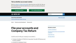 
                            3. File your accounts and Company Tax Return - GOV.UK
