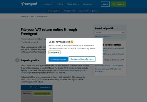 
                            9. File your VAT return online – FreeAgent