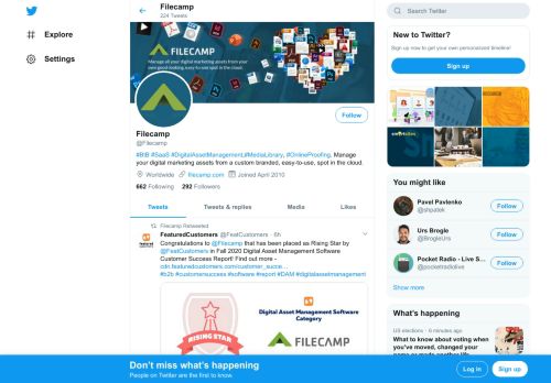 
                            7. Filecamp (@Filecamp) | Twitter