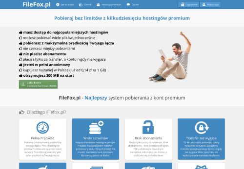 
                            3. Filefox.pl - Pobieraj z wielu hostingów premium przy pomocy jednego ...