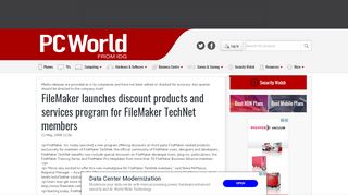 
                            8. FileMaker launches discount products and services program for ...