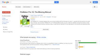 
                            10. FileMaker Pro 10: The Missing Manual