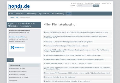 
                            13. Filemakerhosting - Honds IT GmbH