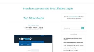 
                            1. Filenext login – Premium Accounts and Free Lifetime Logins