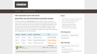 
                            8. Filer.net mit einem Gutschein - Cloudzer