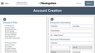 
                            4. FilesAnywhere pricing for Professional & Enterprise plans