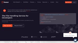 
                            13. Filestack: The File Upload API That Delivers Content into Your App