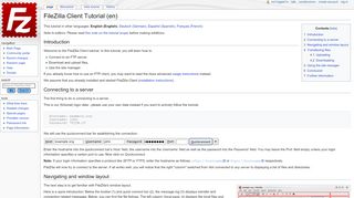 
                            1. FileZilla Client Tutorial (en) - FileZilla Wiki