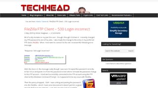 
                            12. FileZilla FTP Client - 530 Login incorrect - TechHead