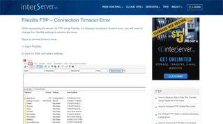 
                            10. Filezilla FTP - Connection Timeout Error - Interserver Tips