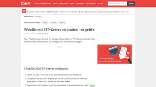 
                            7. Filezilla mit FTP-Server verbinden - so geht's - CHIP