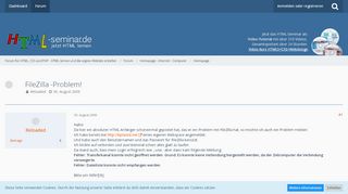 
                            12. FileZilla -Problem! - Homepage - Forum für HTML, CSS und PHP ...