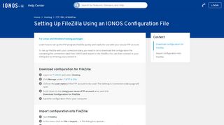 
                            12. FileZilla with 1&1 IONOS-Configuration file setup - 1&1 IONOS Help