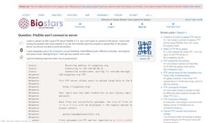 
                            9. FileZilla won't connect to server - Galaxy Community Help ...