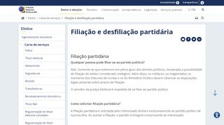 
                            7. Filiação e desfiliação partidária — Tribunal Regional Eleitoral da Bahia