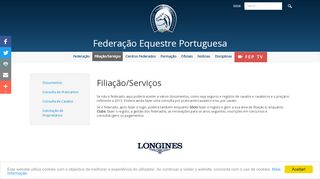 
                            12. Filiação/Serviços - Federação Equestre Portuguesa