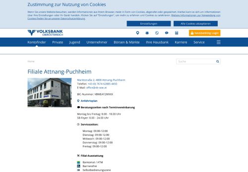 
                            1. Filiale Attnang-Puchheim | Marktstraße 2 - Volksbank Oberösterreich AG