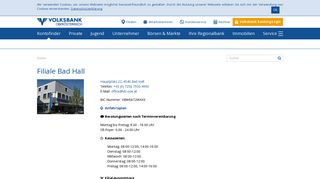 
                            1. Filiale Bad Hall | Hauptplatz 22 - Volksbank Oberösterreich AG
