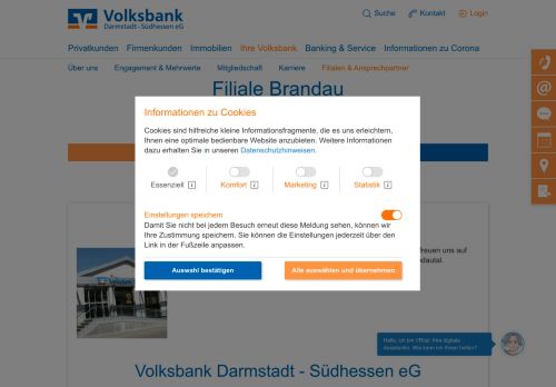 
                            9. Filiale Brandau - Volksbank Darmstadt - Südhessen eG