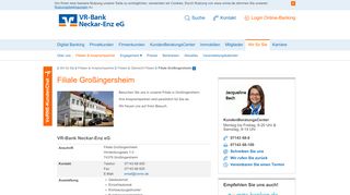 
                            4. Filiale Großingersheim VR-Bank Neckar-Enz eG. Ihre Bank rund um ...