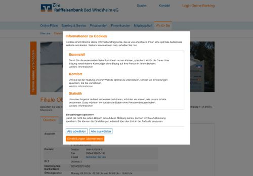 
                            7. Filiale Obernzenn - Raiffeisenbank Bad Windsheim eG