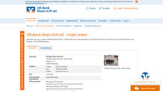 
                            8. Filiale Urfeld - VR-Bank Rhein-Erft