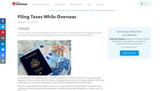 
                            6. Filing Taxes While Overseas - TurboTax Tax Tips & Videos