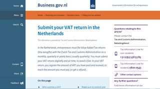 
                            11. Filing your VAT return | Business.gov.nl