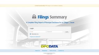 
                            7. Filings Summary - Login Page