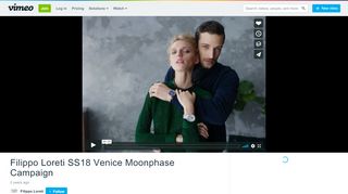 
                            9. Filippo Loreti SS18 Venice Moonphase Campaign on Vimeo