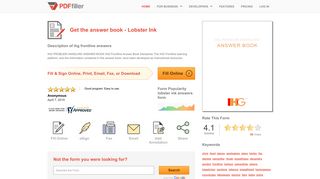 
                            11. Fillable Online answer book - Lobster Ink Fax Email Print - PDFfiller