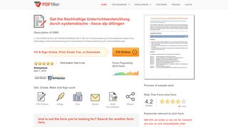 
                            5. Fillable Online bscw alp dillingen Nachhaltige Unterrichtsentwicklung ...