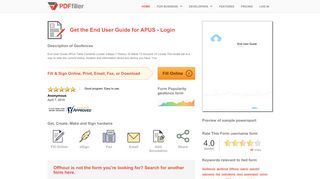 
                            11. Fillable Online End User Guide for APUS - Login Fax Email Print ...